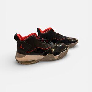 Youth Jordan Stay Loyal Basketball Shoes Red and Black (Size 7Y)